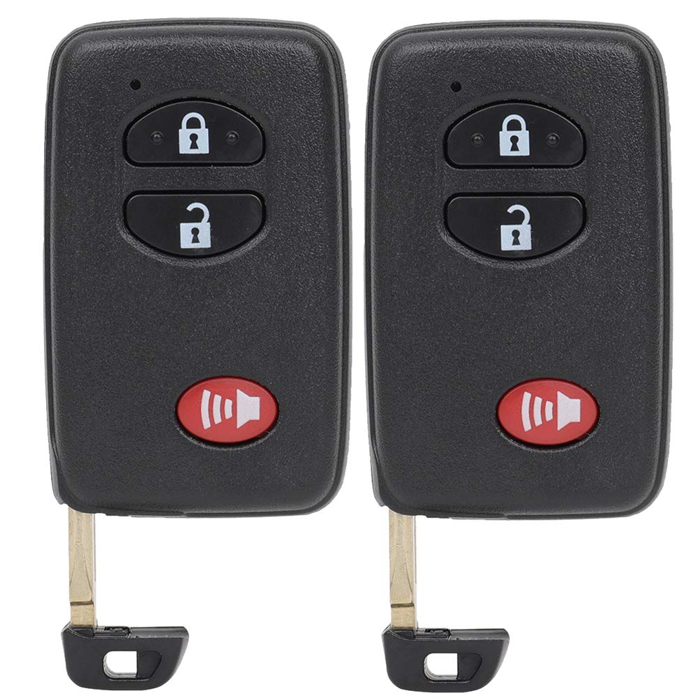Toyota 4Runner Scion tC Prius Venza Smart Proximity Key Fob Replacement - 3-Button Remote HYQ14ACX 89904-47230 89904-47370 (Set of 2) - Perfect for Keyless Entry & Car Access Convenience