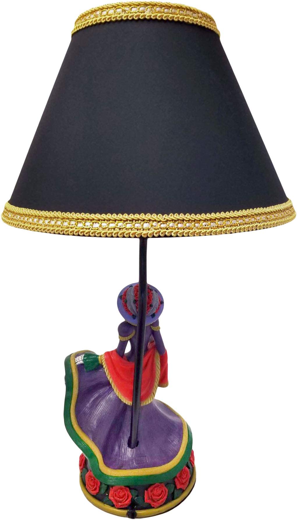 World of Wonders Catrina Figurine Decorative Table Lamp with Shade - 20 Inch Day of The Dead Inspired Lighting for Bedroom, Living Room & Nightstand - Perfect for Mexican Home Decor, Halloween & Día de Muertos Celebrations