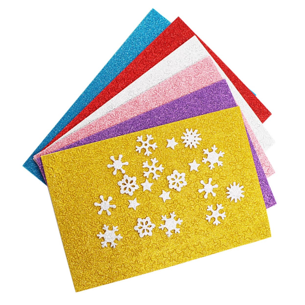 Self-Adhesive Star Stickers - 6 Sheets Holiday Foam Stickers for Christmas, Gifts, Kids Crafts, DIY Decorations - Perfect for Scrapbooking, Cards, Party Decor & Classroom Projects