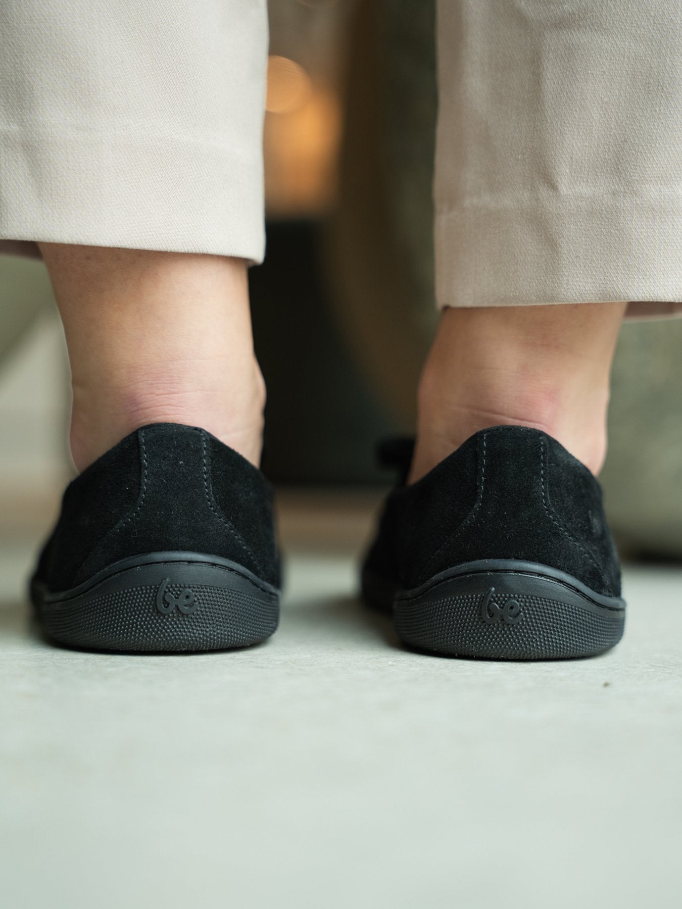 Barefoot Moccasins for Women - Be Lenka Aphrodite All Black Minimalist Shoes | Comfortable & Flexible for Yoga, Walking & Everyday Wear