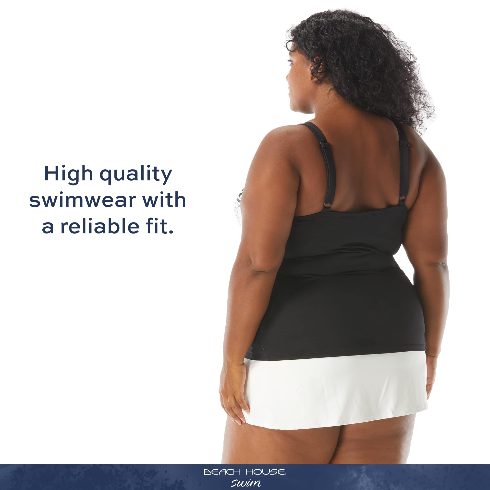 BEACH HOUSE Emma Swim Skort - Modest Plus Size Swimwear Skirt with Built-in Shorts for Women | High Waisted Bathing Suit Cover Up | Perfect for Beach, Pool & Water Activities