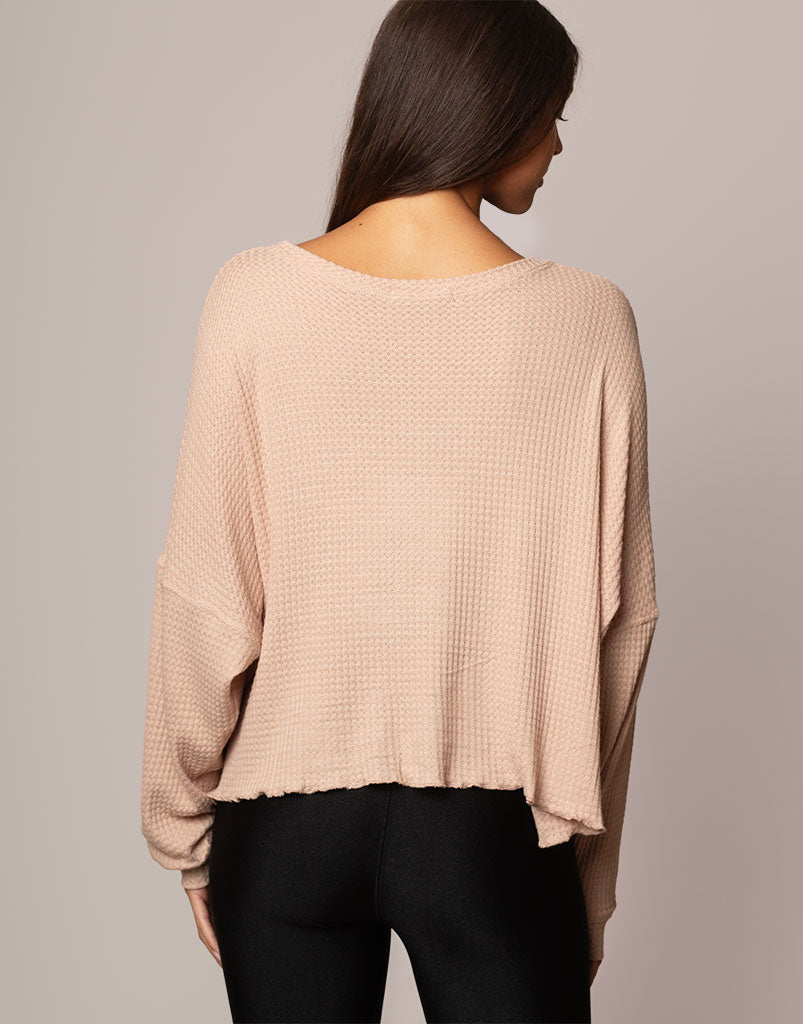 Oversized Waffle Knit Sweater Women's Casual Pullover - Cozy Winter Warm Long Sleeve Tops for Fall & Winter Outfits | Perfect for Layering, Coffee Dates and Weekend Relaxation