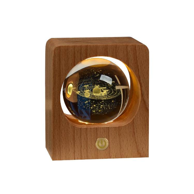 Crystal Ball Night Light - Decorative LED Moon Lamp for Bedroom, Nursery & Meditation | Perfect for Relaxation, Feng Shui & Home Decor