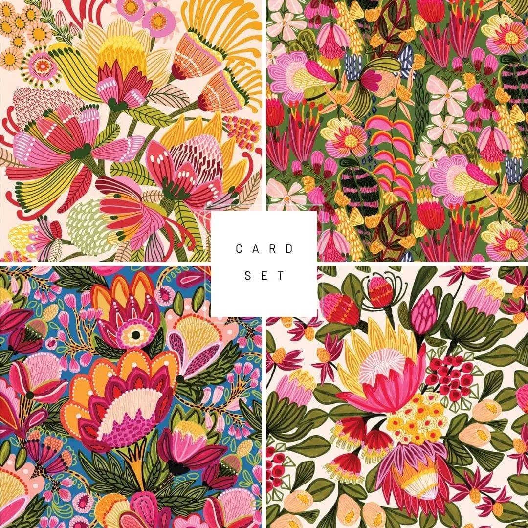 Wild Proteas Australian Greeting Cards | Unique Floral Design for Birthday, Wedding & Thank You Cards | Perfect for Special Occasions & Gift Giving