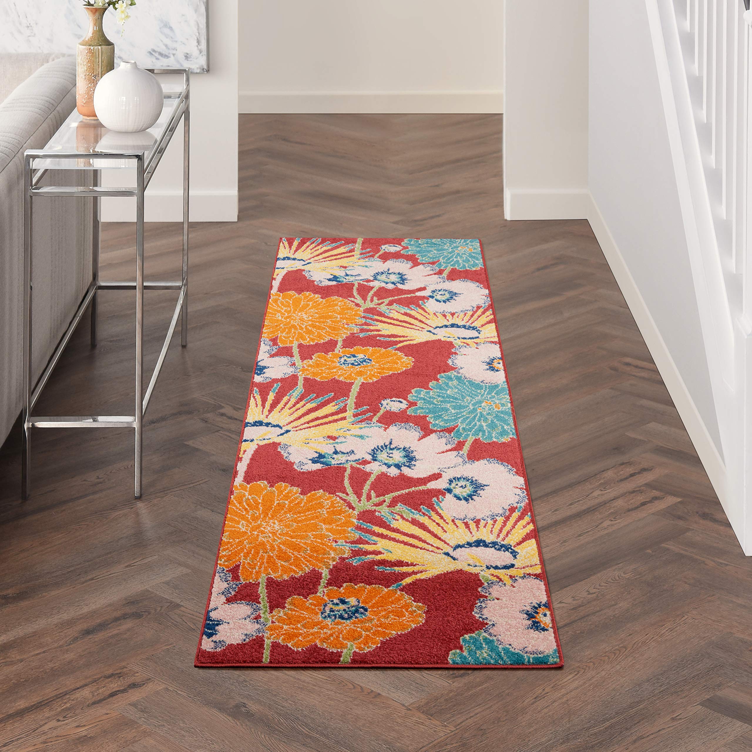 Nourison Allur Red Multicolor 2'3