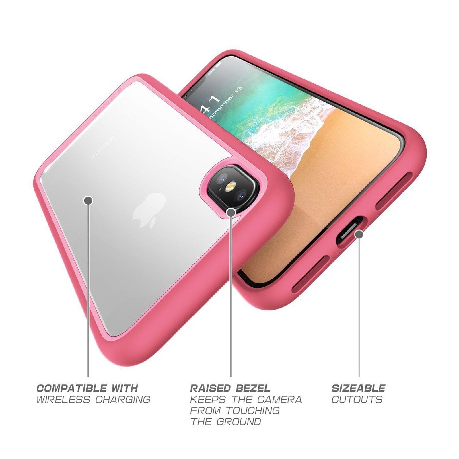 iPhone XS Max Unicorn Beetle Style Slim Clear Protective Case - Pink | Shockproof & Scratch Resistant Cover for Women & Girls | Perfect for Everyday Use, Work & Travel