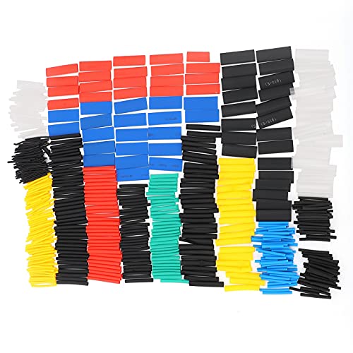 Premium 580-Piece Heat Shrink Tubing Kit - 2:1 Shrink Ratio, Color-Coded Nylon Insulation for Electrical Wiring, Circuits & Harness Protection | Ideal for DIY Electronics, Automotive Repairs & Home Electrical Projects