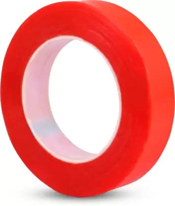 WigzoTapes Double Sided Red Poly Hair Wig Tape - 24mm x 25m Waterproof Strong Hold Adhesive for Wigs, Toupees & Extensions - Perfect for Cosplay, Theater & Daily Wear