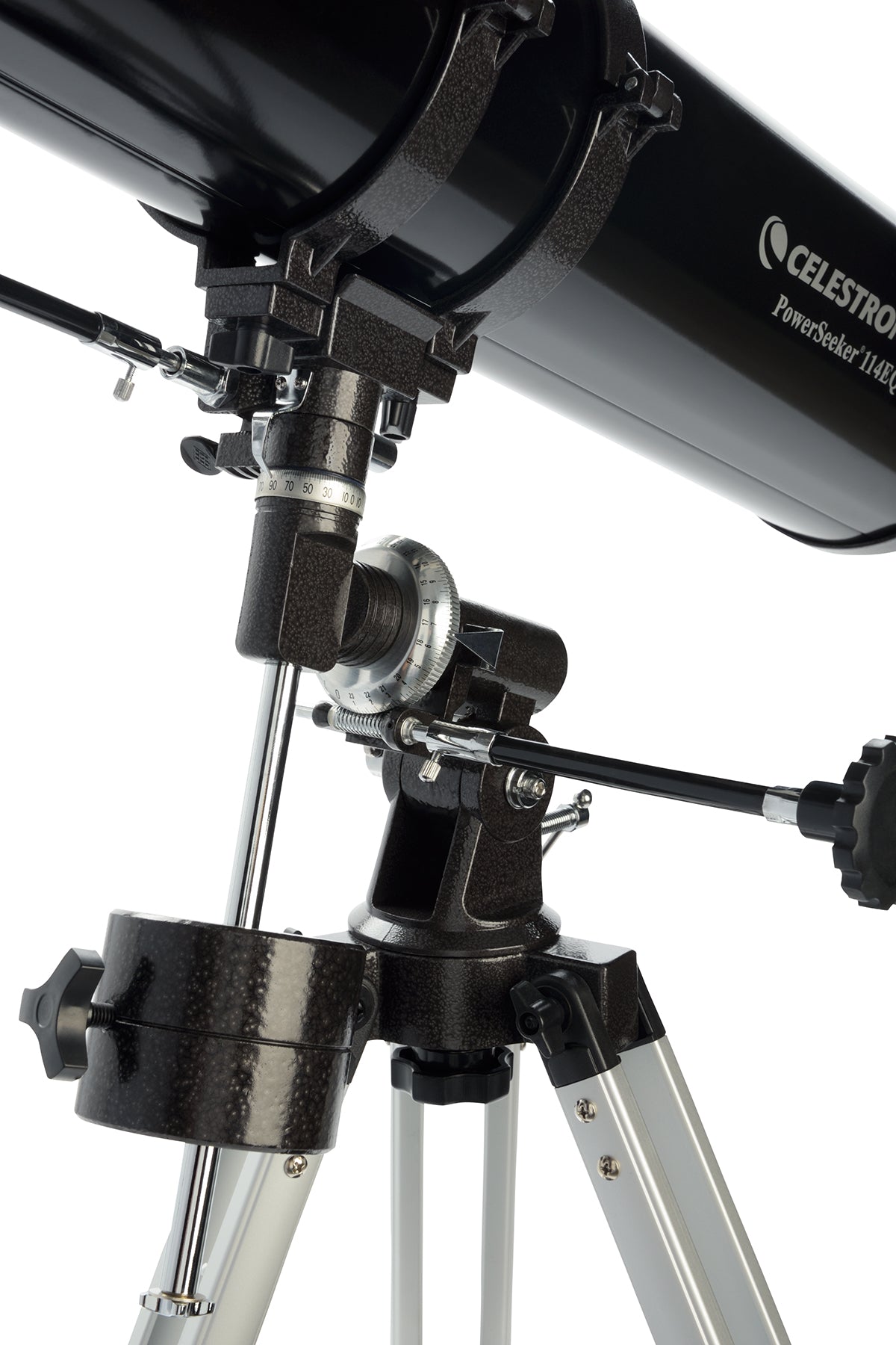 PowerSeeker 114EQ Telescope with Motor Drive & Smartphone Adapter - Perfect for Stargazing, Astrophotography & Backyard Astronomy