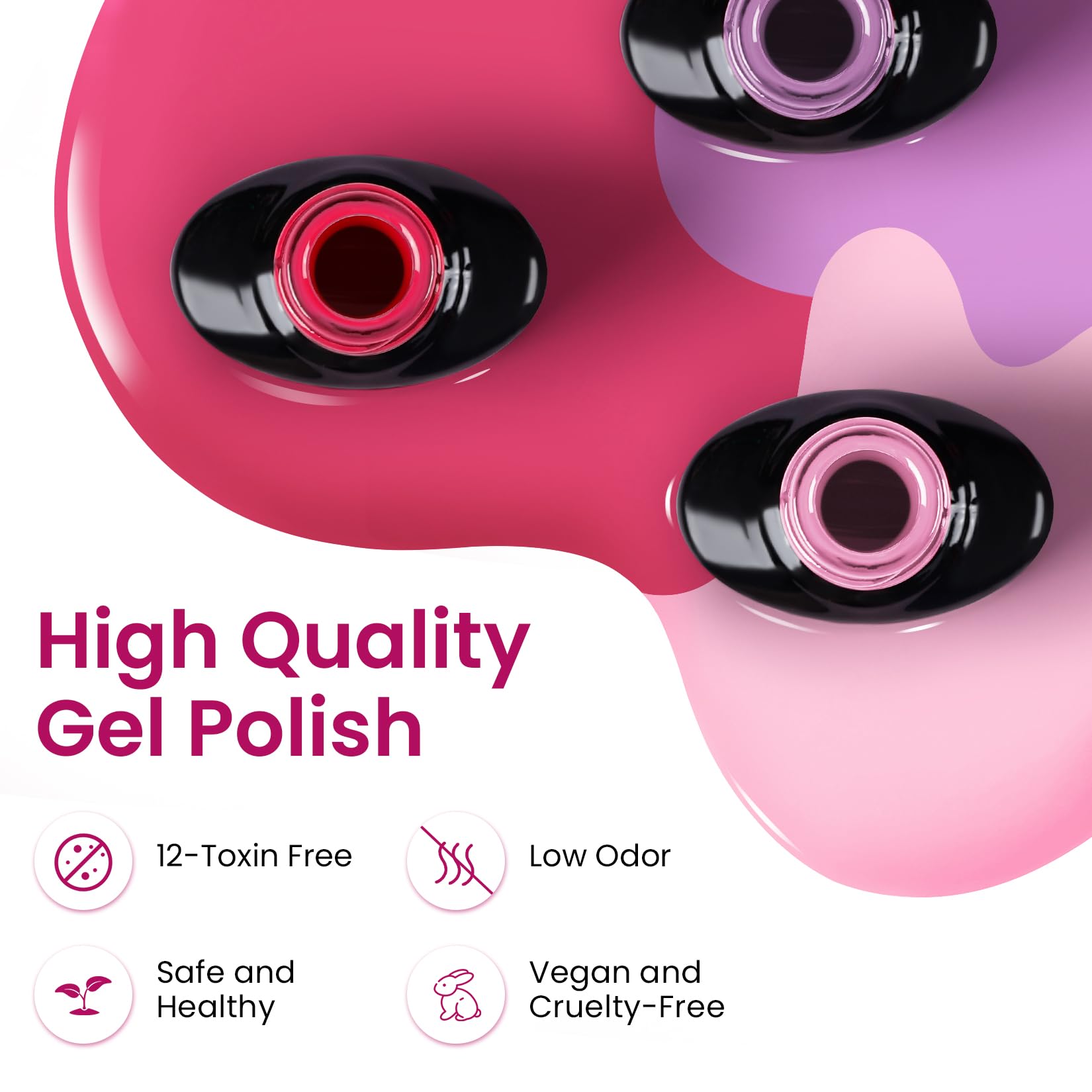 PHOENIXY 58Pcs Gel Nail Polish Kit with 48W UV LED Nail Lamp - Professional Manicure Set for Salon & Home Use - Perfect Gift for Women & DIY Nail Art Enthusiasts (Great for Parties, Weddings & Special Occasions)