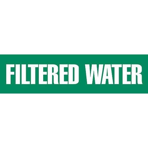 GHS Safety PM1114VD Filtered Water Adhesive Vinyl Pipe Markers - Pack of 50 - Ideal for Industrial Labeling, Plumbing & Water Treatment Facilities