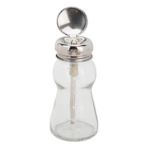 100ml Transparent Nail Polish Remover Pump Bottle with Measurement Scale - Empty Dispenser for Nail Care & Makeup Liquids - Perfect for Salon, Home Use & Travel