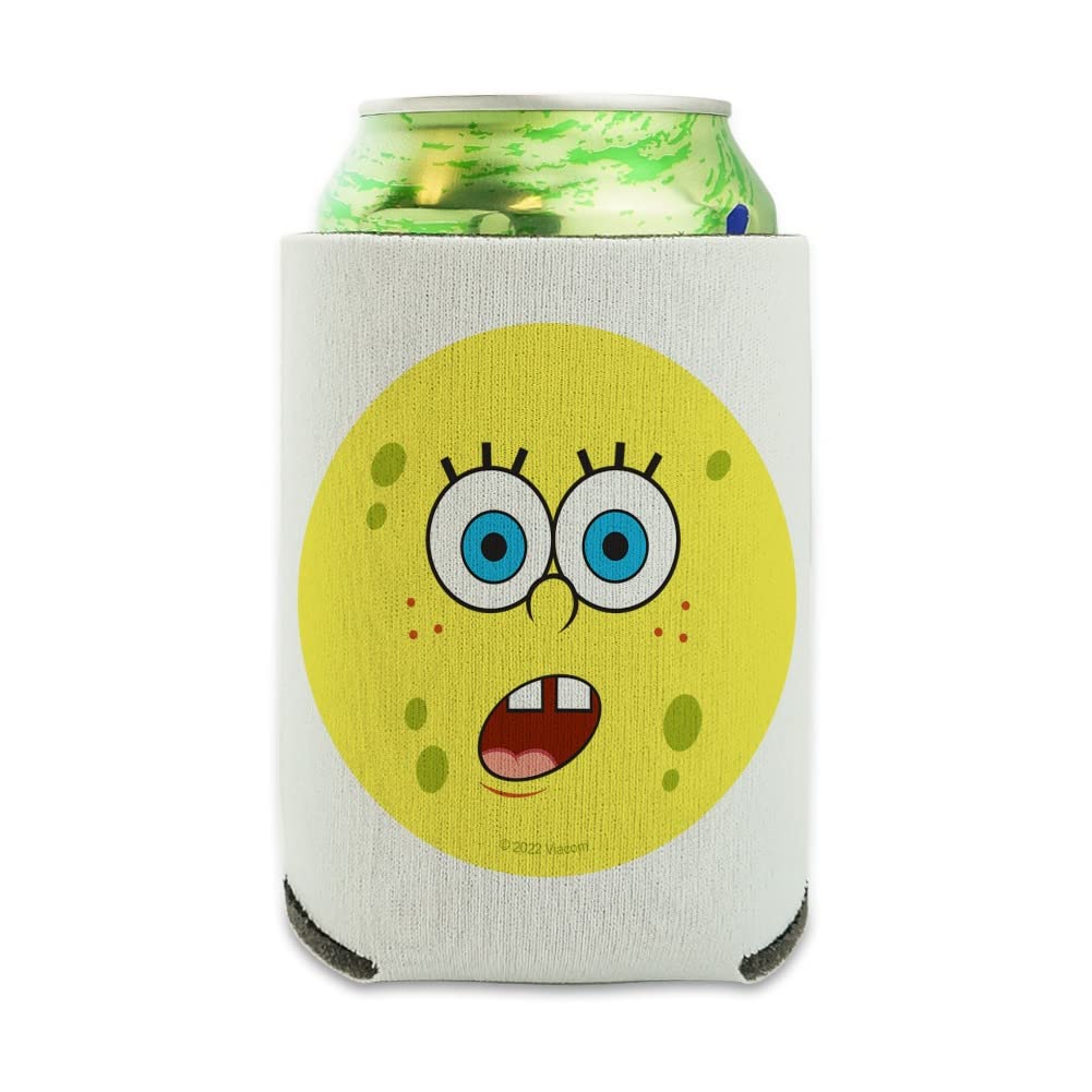 SpongeBob SquarePants Insulated Can Cooler - Collapsible Drink Sleeve with Surprise Face Design - Keeps Beverages Cold for Hours - Perfect for Beach, Pool Parties & Outdoor Adventures
