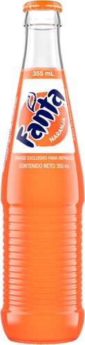 Authentic Mexican Fanta Orange Soda in Glass Bottles - 12 fl oz (24 Pack) | Refreshing Citrus Drink for Parties, BBQs & Family Gatherings