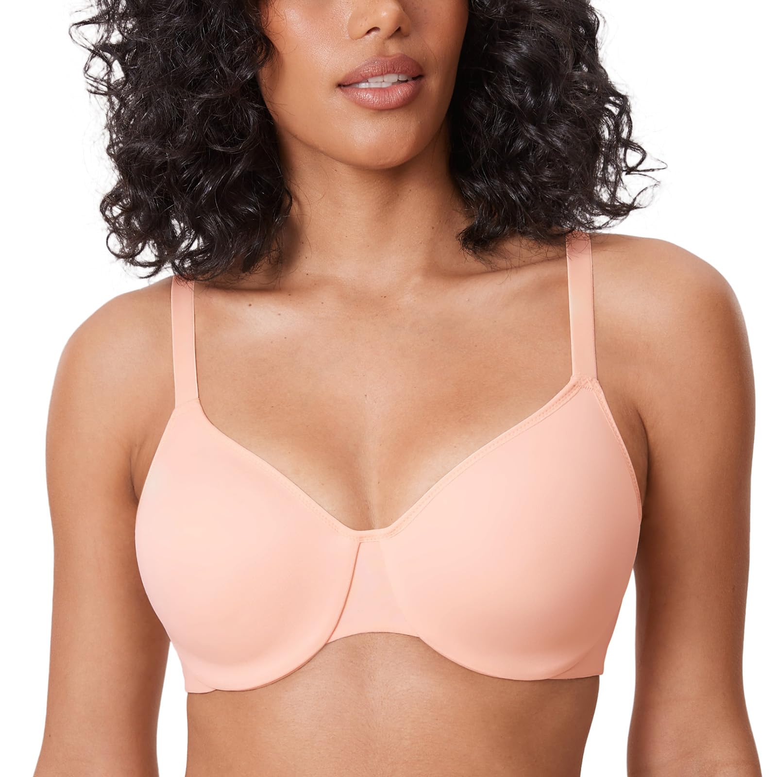 DELIMIRA Women's Minimizer Bras Full Coverage Plus Size Underwire Unlined Bra - Comfortable Support for Everyday Wear & Workout