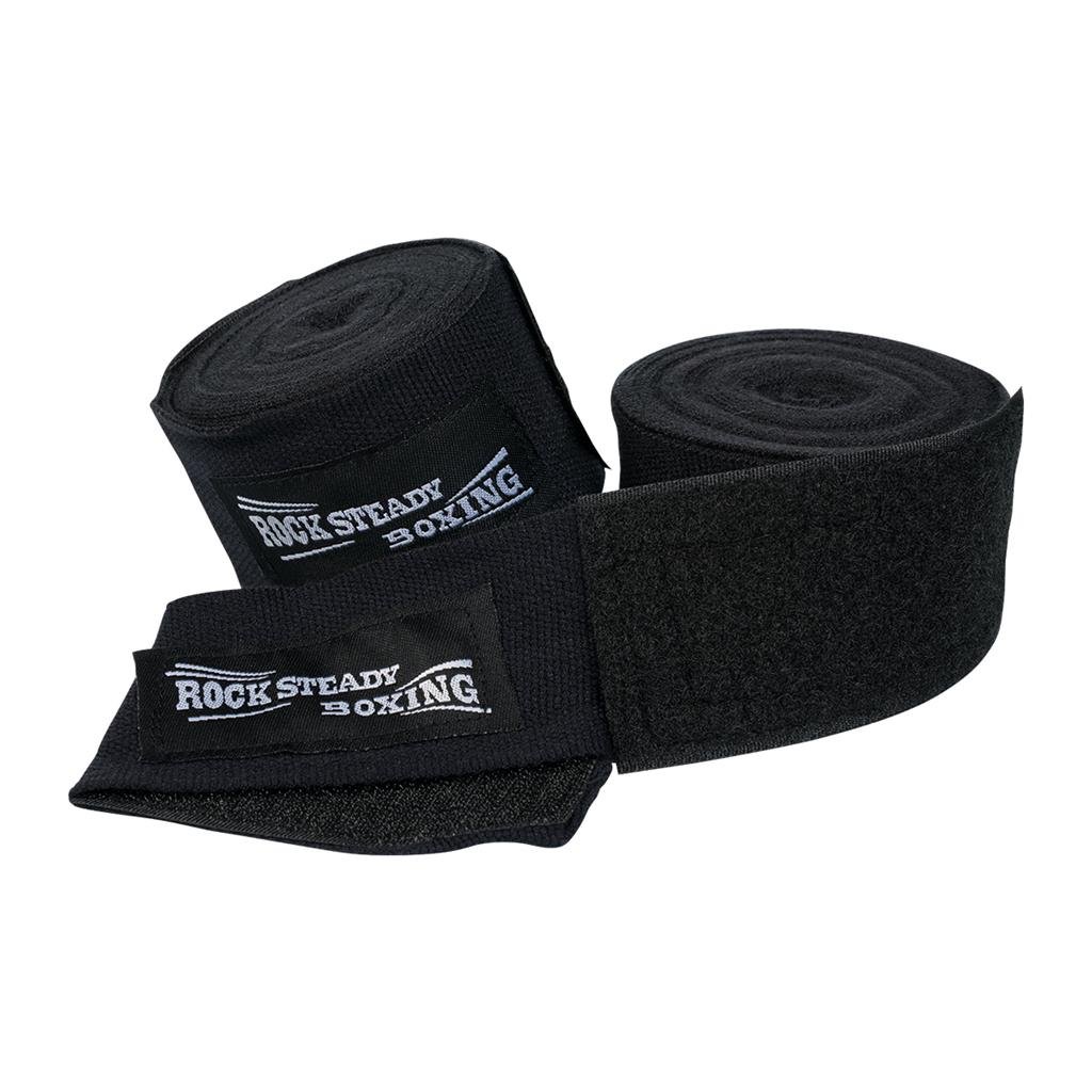 Rock Steady 180 Stretch Hand Wraps for Boxing & MMA - Premium Elastic Hand Wraps for Training, Sparring & Competition - Secure Wrist & Knuckle Support for Fighters & Athletes