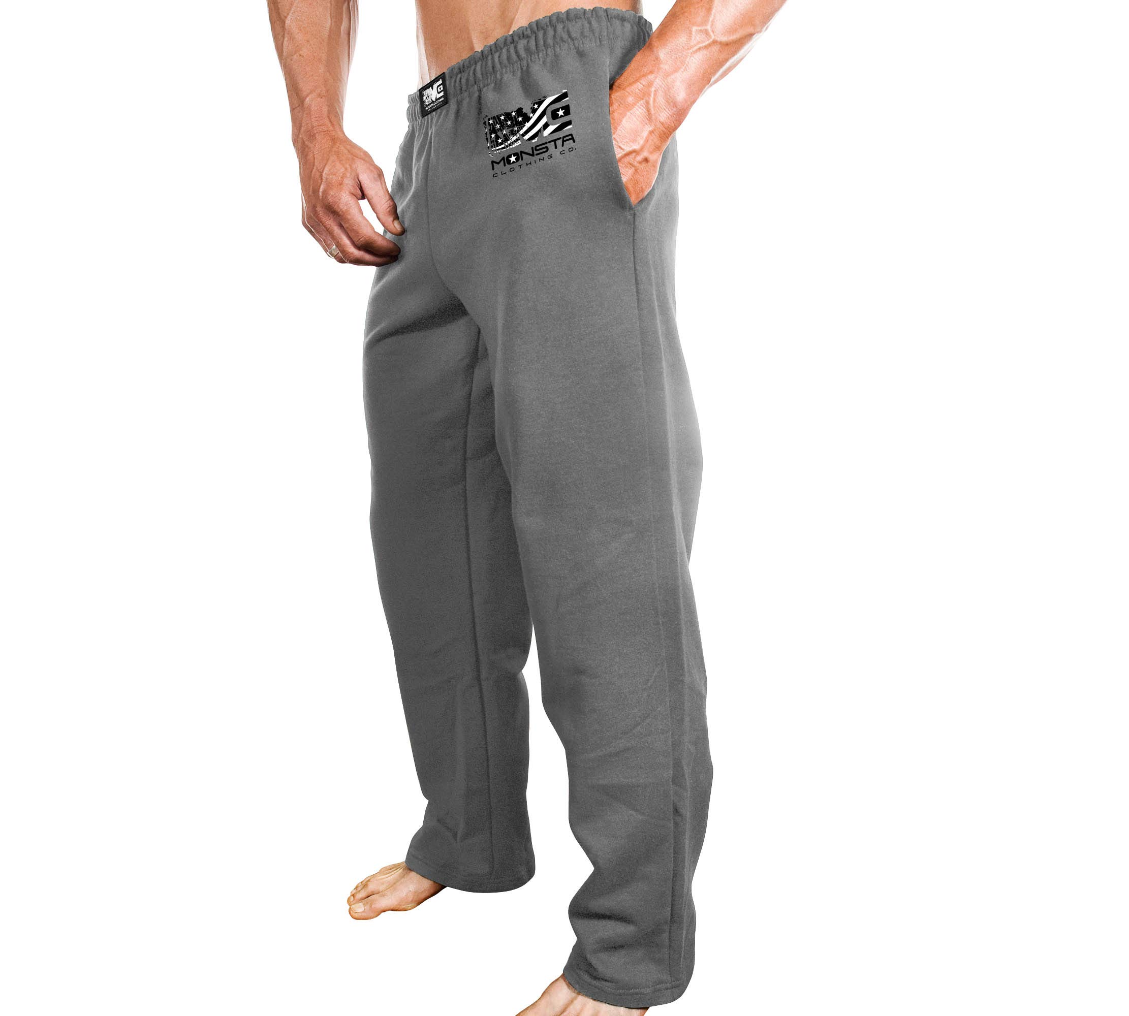 Men's Bodybuilding Gym Sweatpants with MC-Monsta Flag Design - Comfortable Workout Pants for Weightlifting & Training - Perfect for Gym, Home Workouts & Fitness Enthusiasts