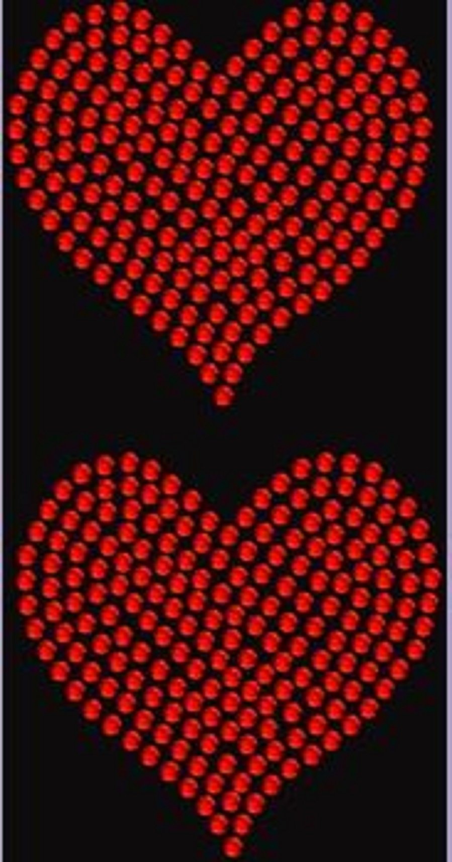 Small Heart Rhinestone Iron-On Transfers for DIY T-Shirts, Jackets & Bags - Sparkling Embellishments for Fashion & Craft Projects