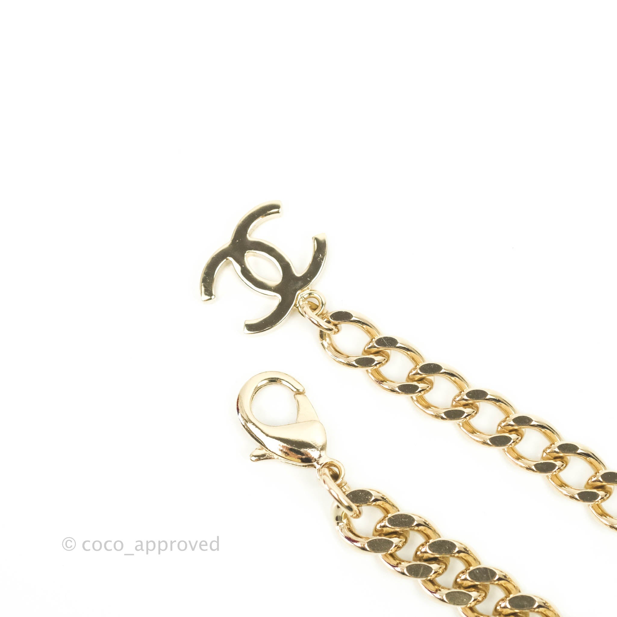 Chanel CC Black Gold Chain Choker Necklace - Luxury Fashion Jewelry for Women | Perfect for Evening Parties, Date Nights & Special Occasions