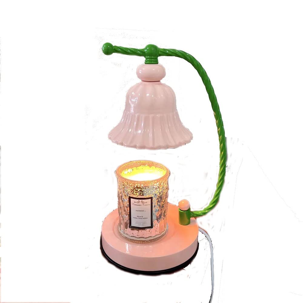 Pink Dimmable Electric Wax Warmer Lamp - Aromatherapy Candle Melter with Adjustable Brightness for Bedside, Desk, or Farmhouse Decor | Candle Fragrance Wax Melt Lamp (Color: Pink)
