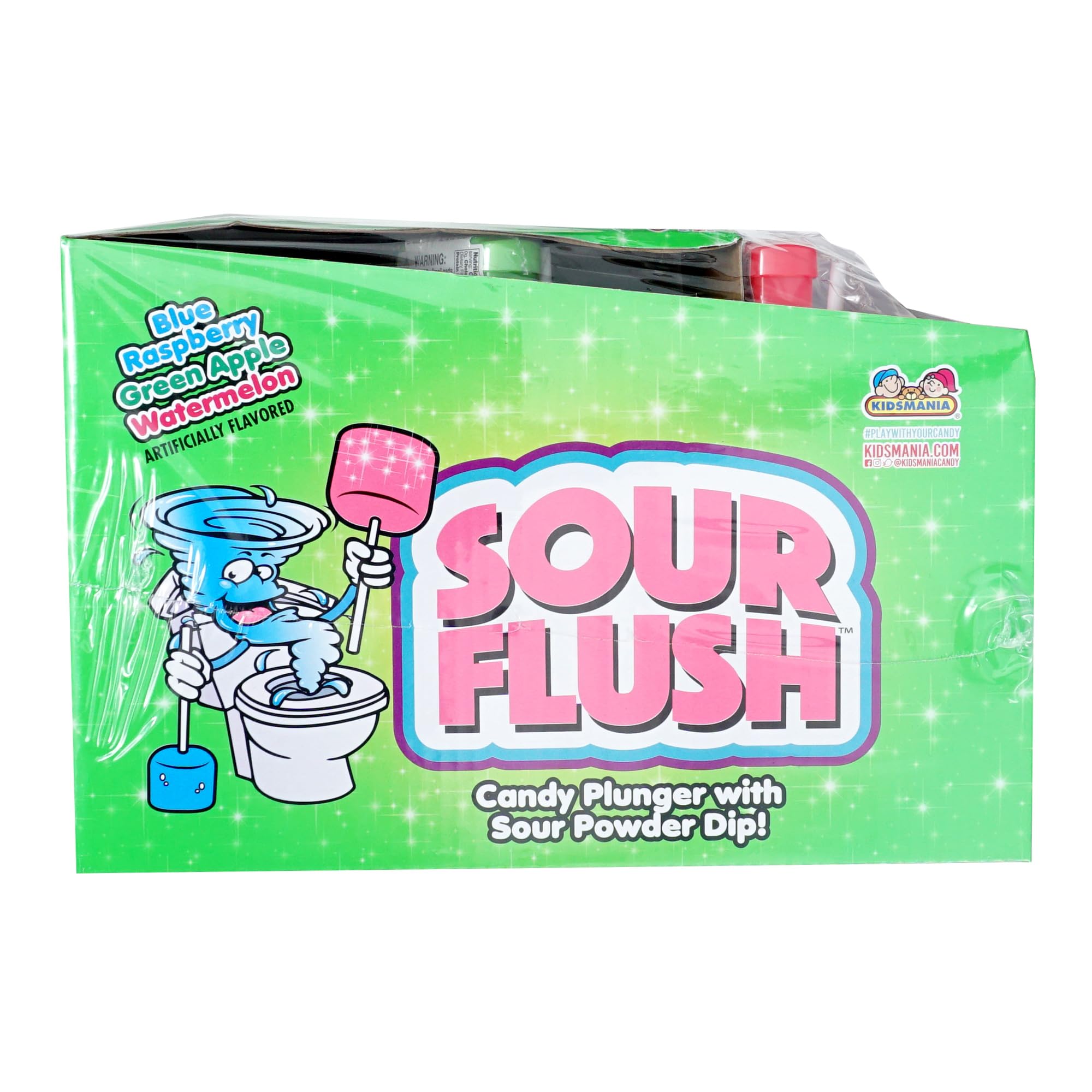 Sour Flush Toilet Candy 12-Pack - 3 Fun Flavors for Prank Gifts & Parties