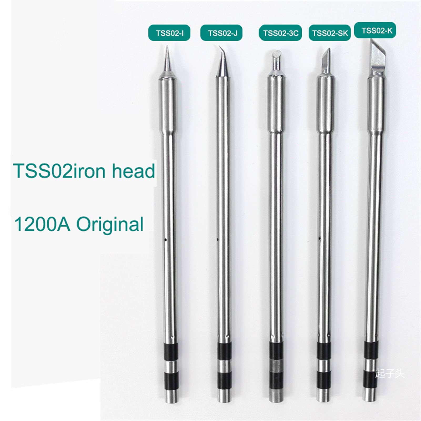 Xianglaa TS1200A Lead-Free Soldering Iron Tip - 5Pcs Replacement Tips for Electric Soldering Iron, Compatible with Welding Pens & DIY Electronics Repair Tools - Perfect for Circuit Board Repair, Jewelry Making, and Home DIY Projects