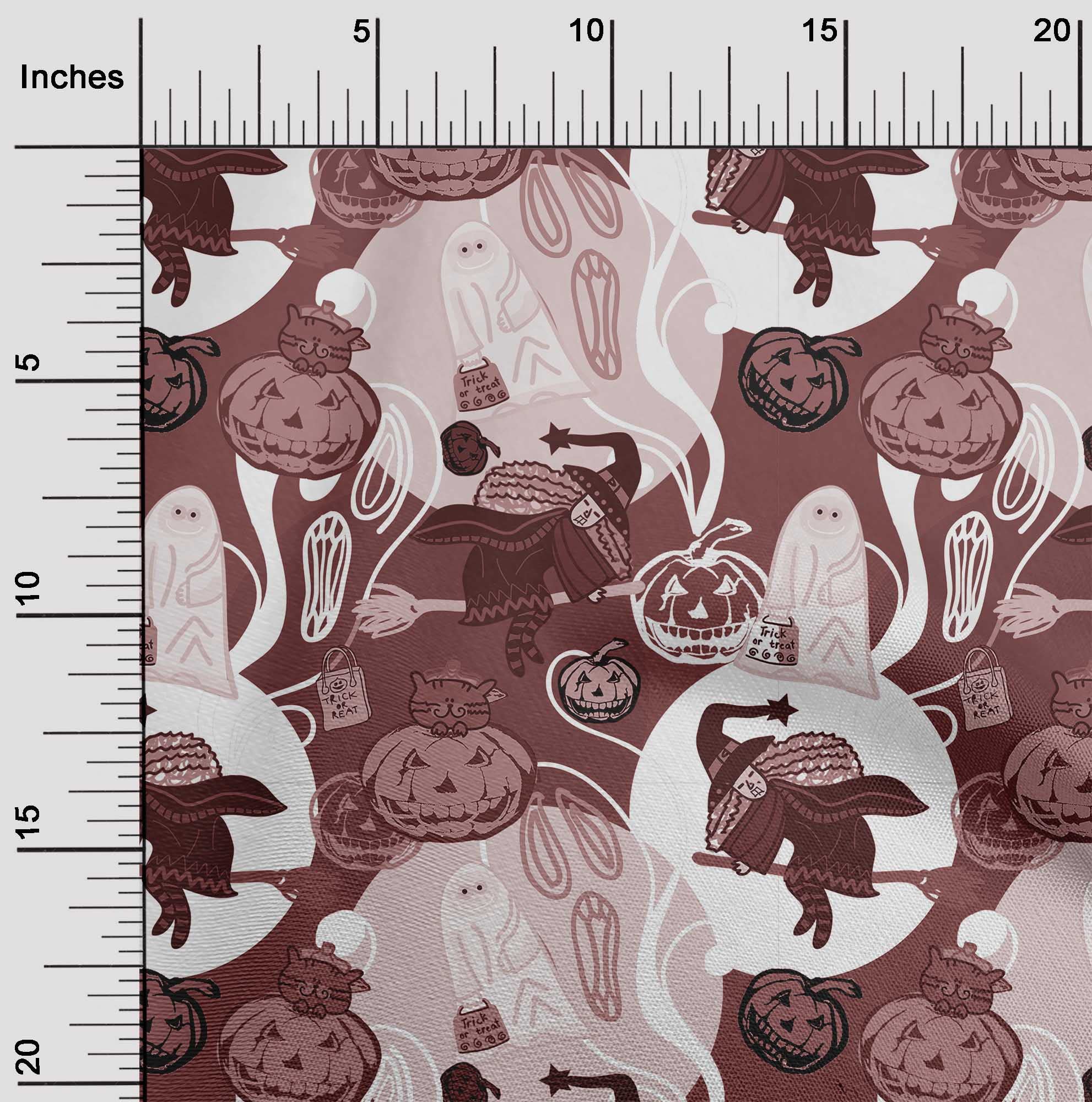 oneOone Polyester Spandex Brown Halloween Costume Fabric - 56 Inch Wide Printed Dress Material by The Yard | Perfect for DIY Halloween Costumes, Cosplay & Theater Costume Making