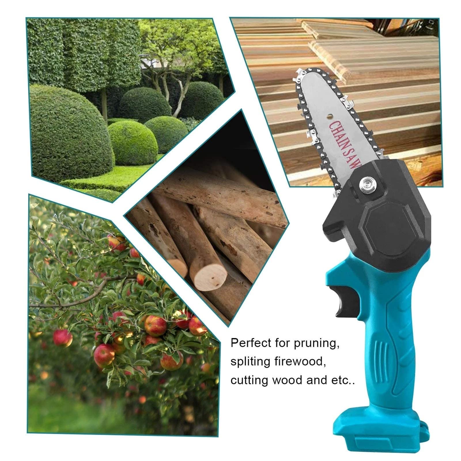 Portable Electric Pruning Saw - One-Handed Mini Chainsaw for Tree Trimming & Gardening | Perfect for Landscaping, Yard Work & DIY Projects