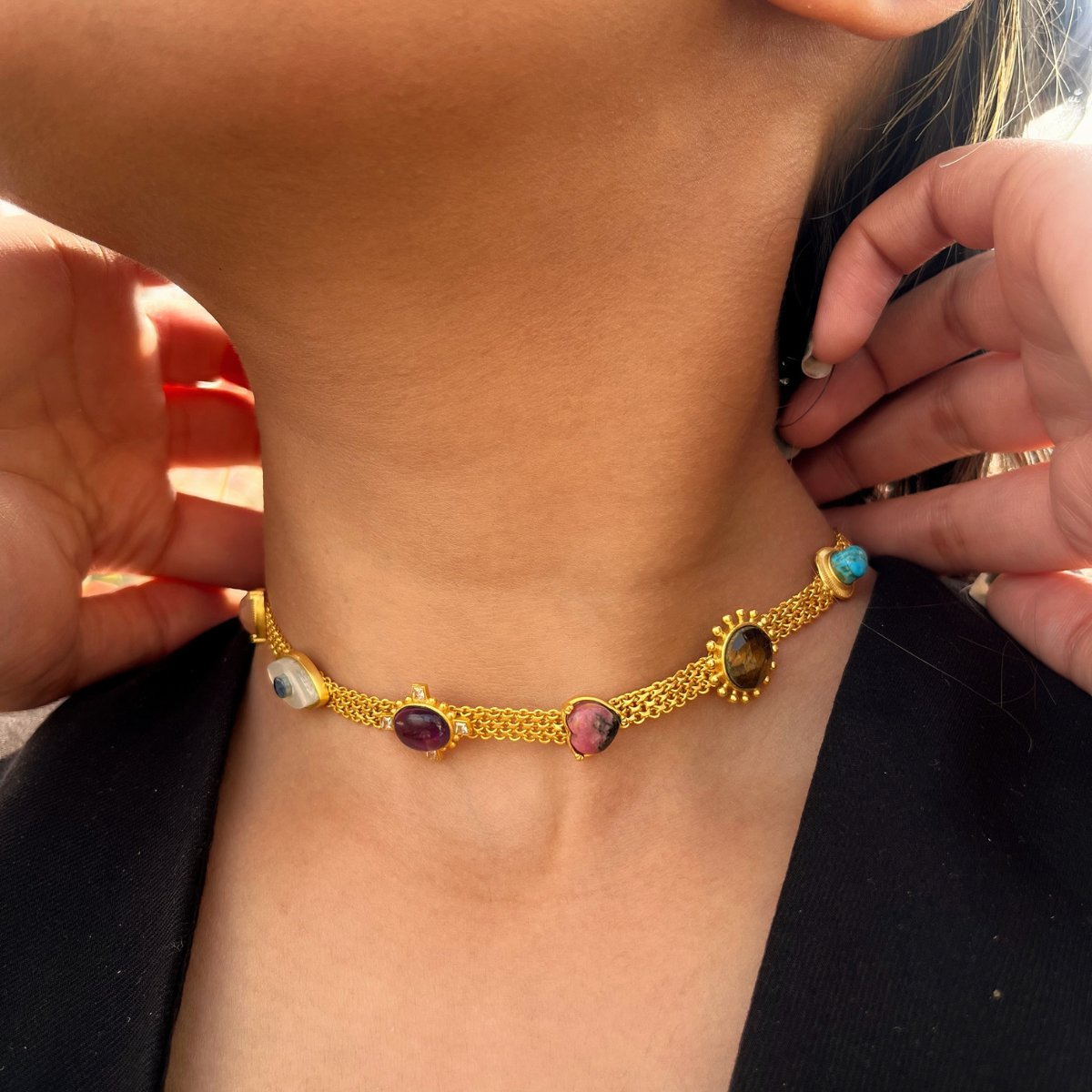 Heal and Shine Layering Necklaces Set - Dainty Gold & Silver Stackable Pendant Necklaces for Women - Perfect for Everyday Wear, Layered Look, and Gift Giving