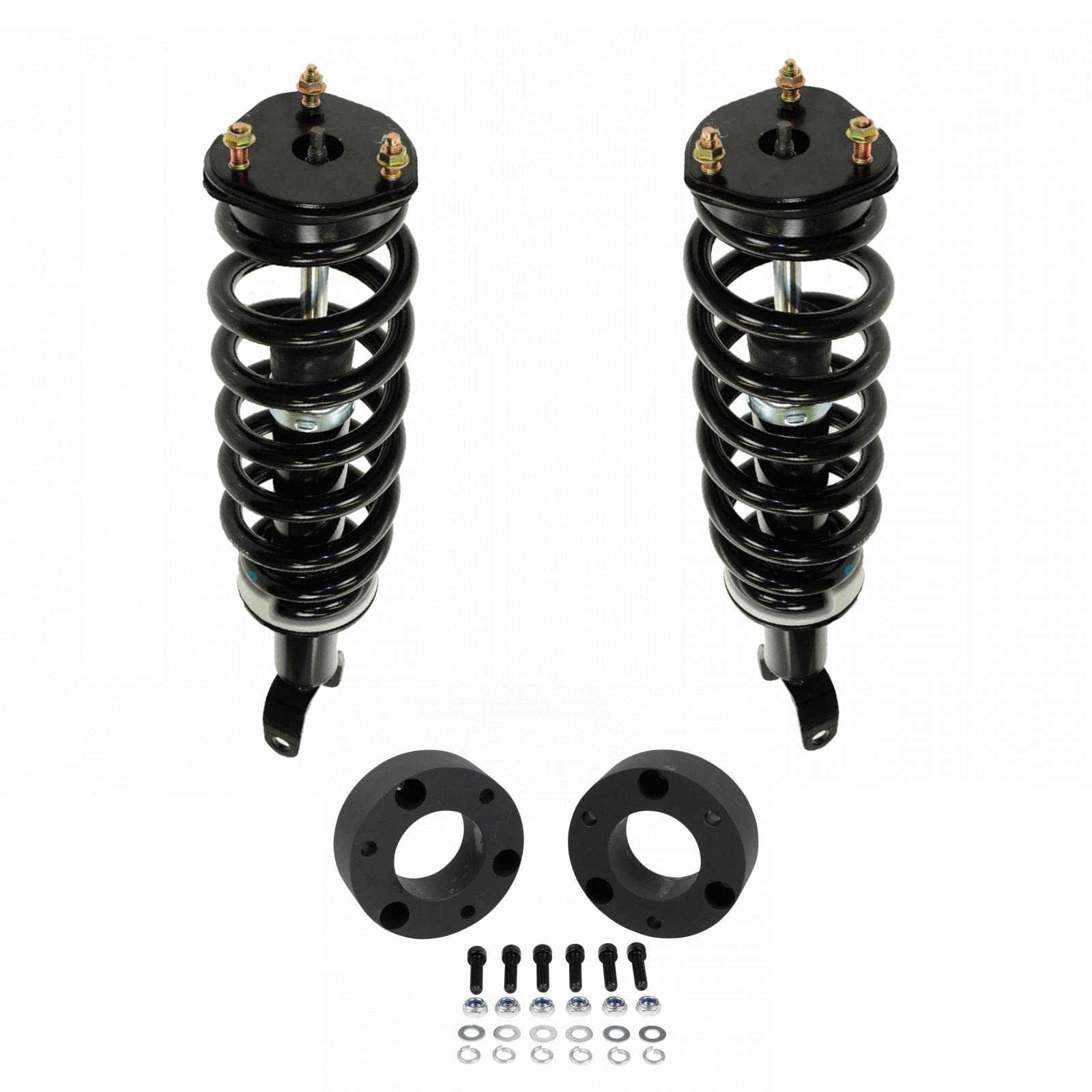 2.5 Inch Lift Complete Front Strut Shock Spring Assembly Set for 2009-2019 Ram 1500 - Heavy Duty Suspension Upgrade for Off-Roading & Towing
