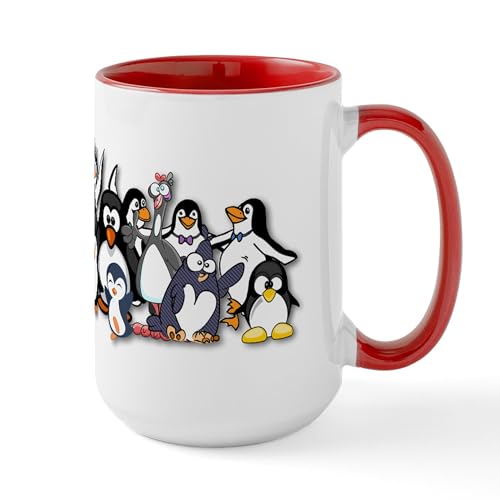 White/Red Inside - Penguins Mugs