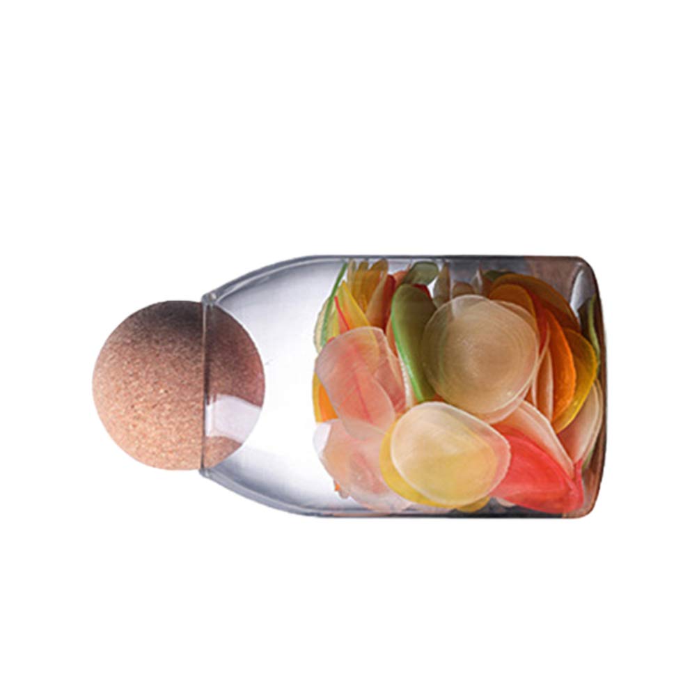 OSALADI 800ML Clear Borosilicate Glass Airtight Food Storage Container with Cork Lid - Perfect for Storing Spices, Grains, Coffee, Tea & Dry Goods in Kitchen, Pantry or Office