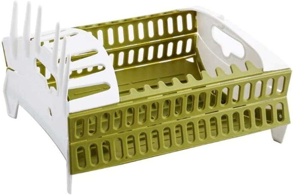 BUCROS Stainless Steel Kitchen Sink Drainer - Dish Drying Rack with Utensil Holder, Space Saving Organizer Tray for Dishes, Cups & Cutlery - Perfect for Small Kitchens, Apartments & RV Use