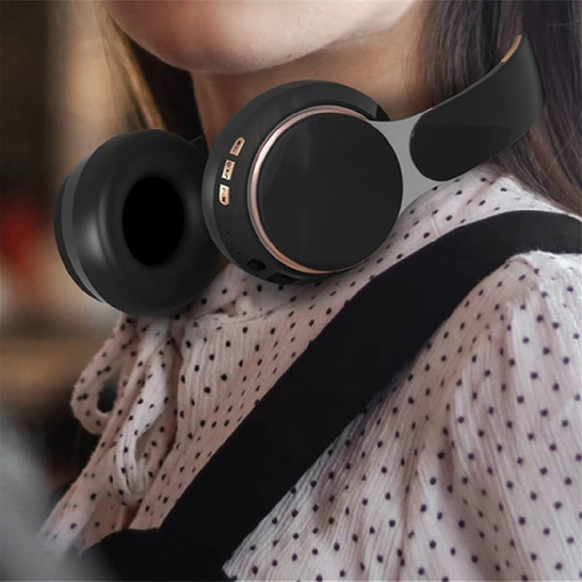 STFMHEZ Wireless Bluetooth Over-Ear Headphones with Noise Cancelling Mic, Foldable Stereo Headset with Deep Bass - Bluetooth 5.2 for Online Classes, Office Work, PC Gaming & Phone Calls | Perfect for Commuting, Travel & Home Entertainment