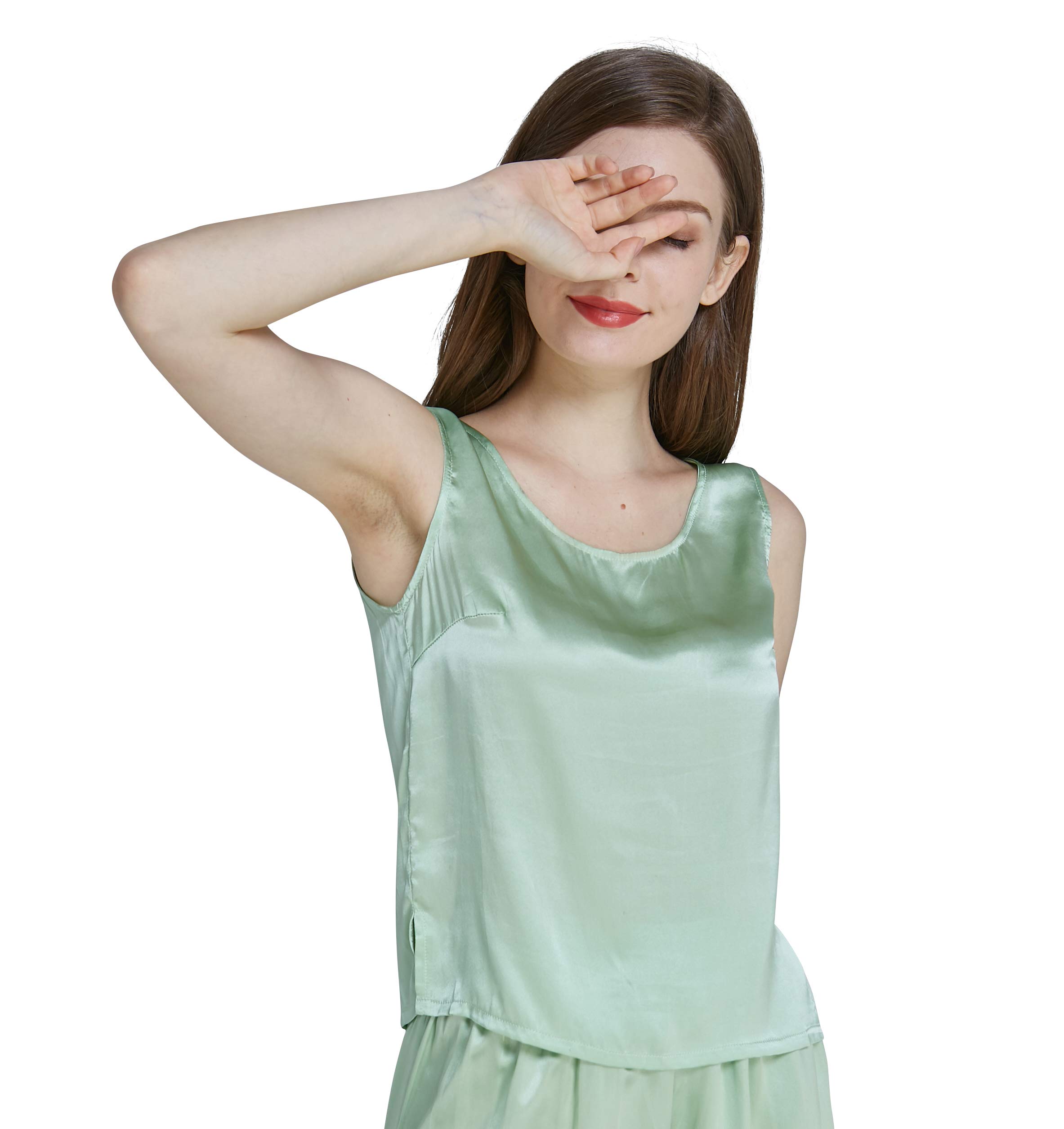 LEPTON Women's Silk Camisole Tank Top - Soft & Cool Summer Sleeveless Blouse for Ladies and Girls | Perfect for Casual Wear, Beach Outfits, and Layering