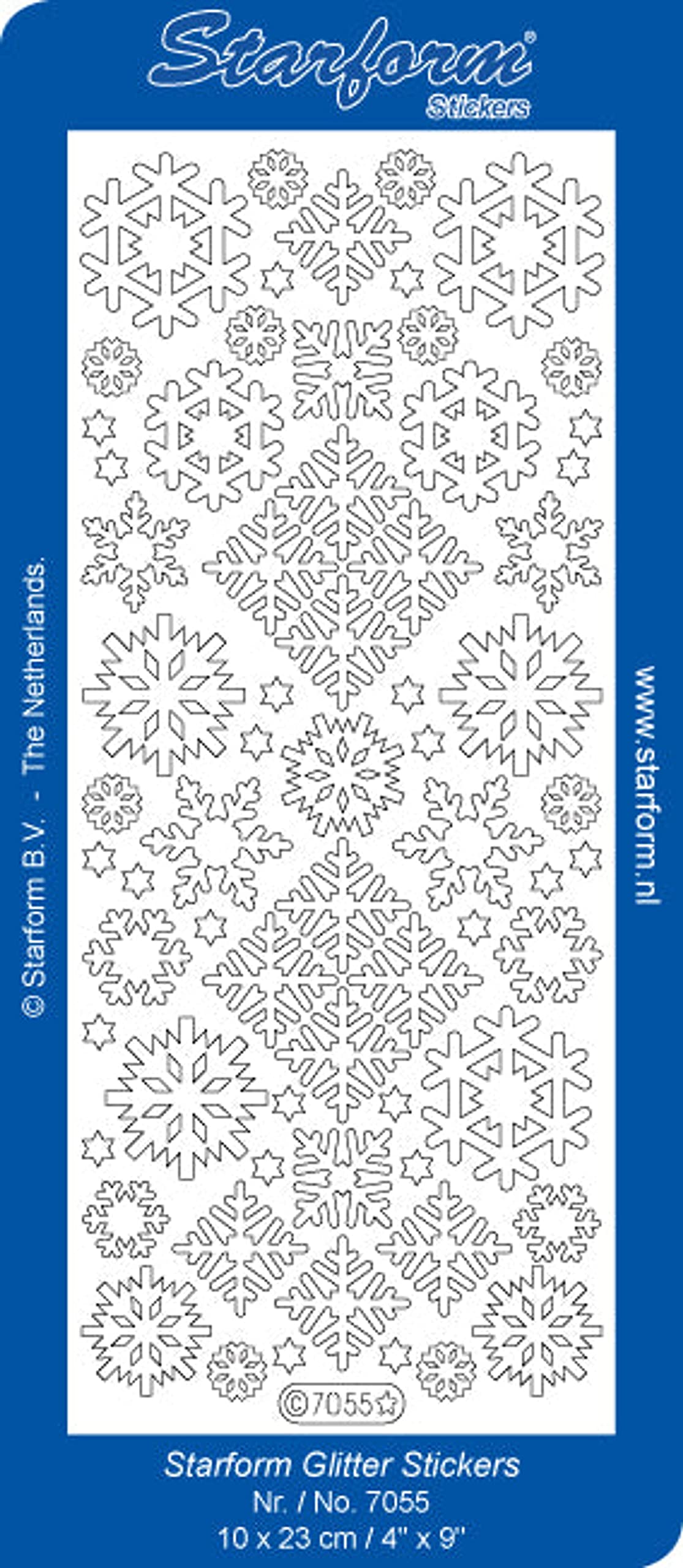 Ecstasy Crafts Glitter Snowflake Gold Decorative Stickers - DIY Scrapbooking, Gift Wrapping, Holiday Decorations & Party Supplies