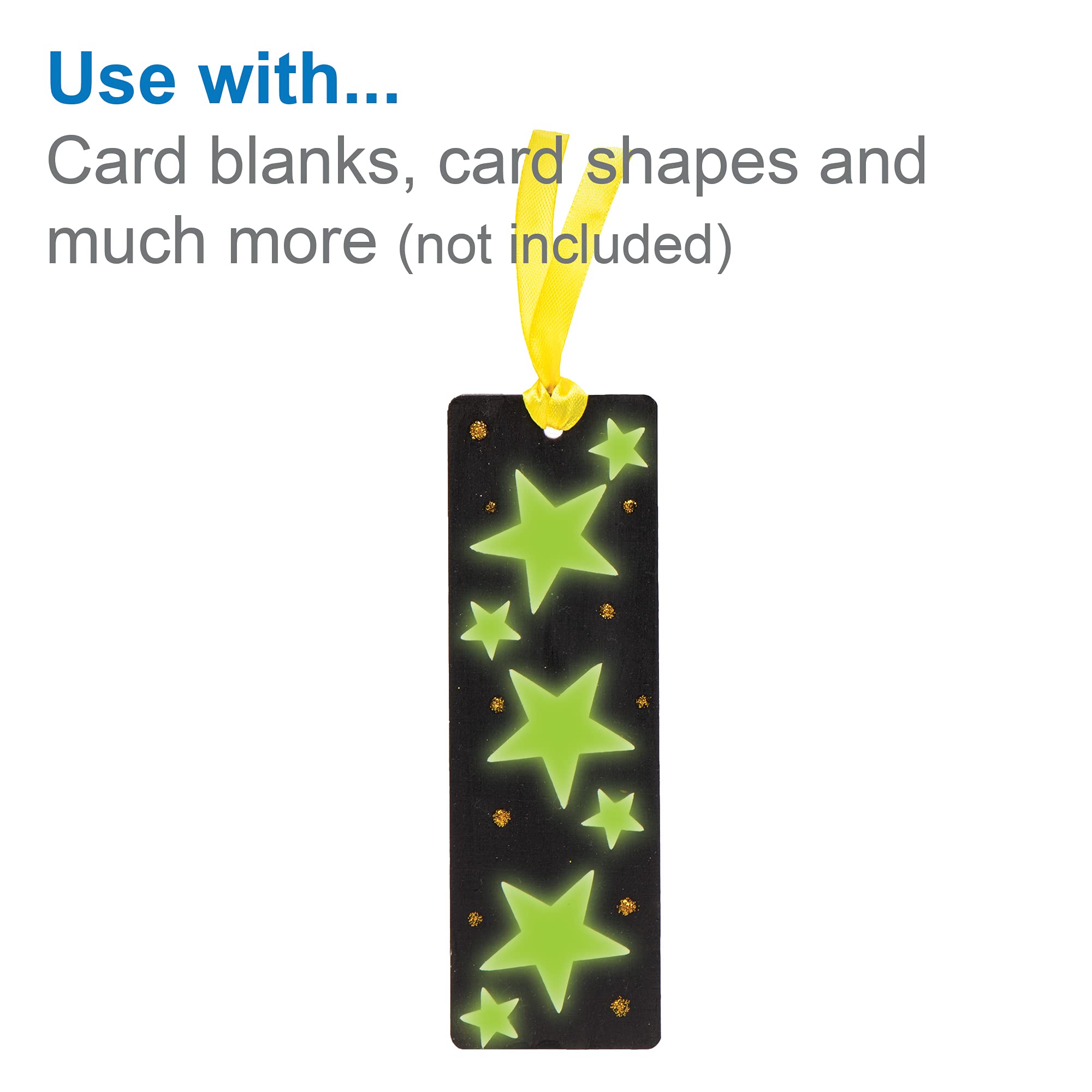 Glow in The Dark Star Foam Stickers - Pack of 195, Kids Arts and Crafts Supplies, DIY Scrapbooking & Card Making Decorations, Perfect for Birthday Parties, Classroom Projects & Nighttime Room Decor (FE692)