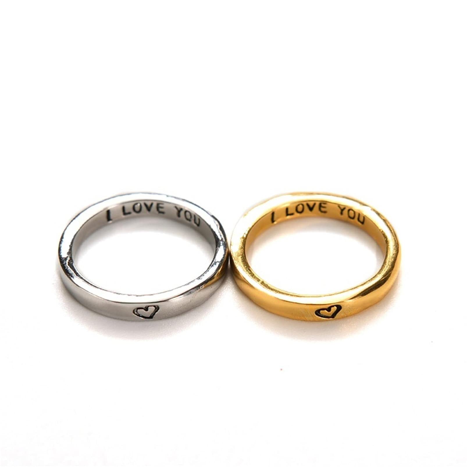 I Love You Matching Couple Rings - Endless Love Wedding & Engagement Promise Rings for Bridal Jewelry - Perfect for Anniversaries, Proposals & Romantic Gifts