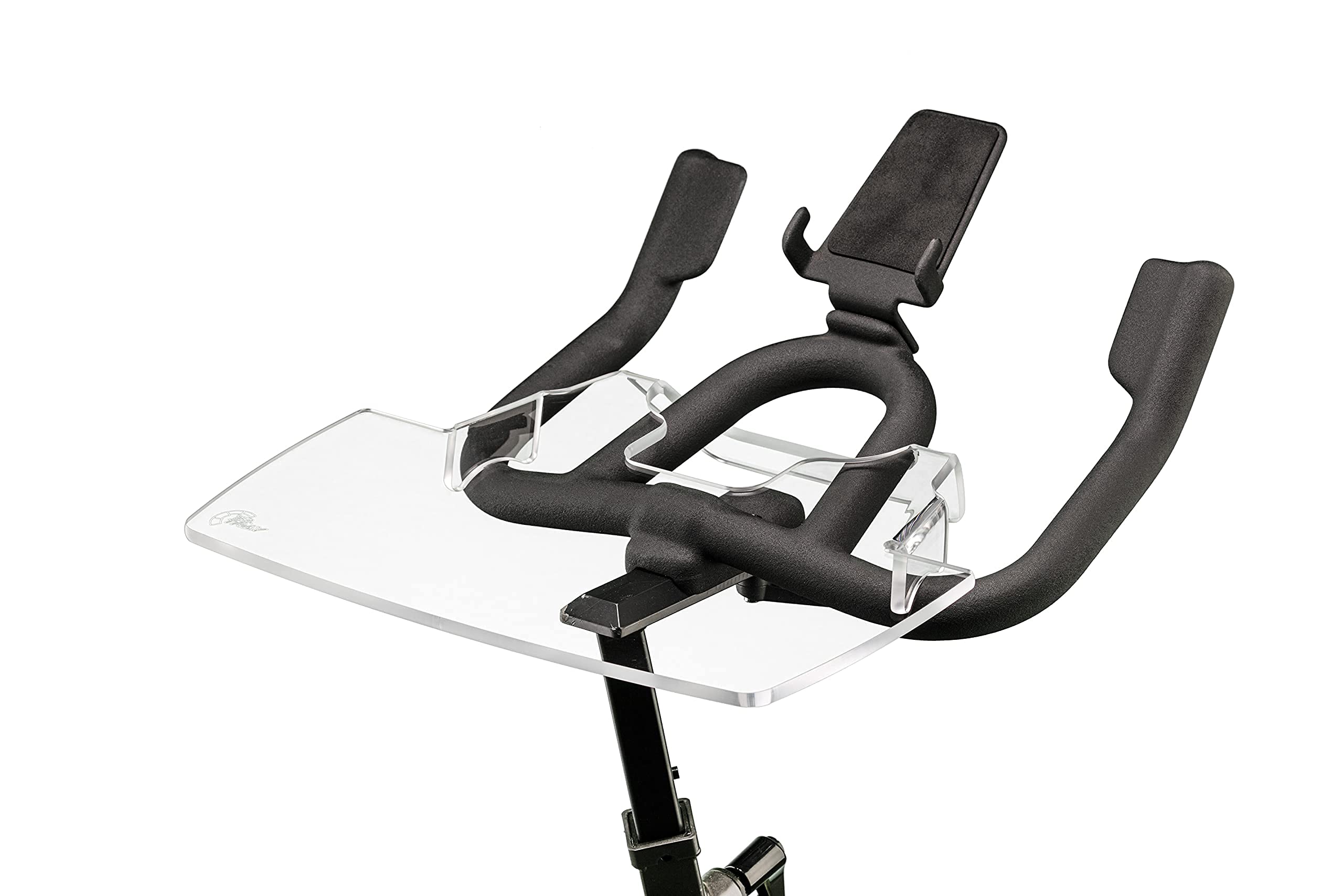 Premium Acrylic Bike Desk Tray for Schwinn IC4 & Bowflex C6 - USA Made Laptop/Tablet/Phone Holder - Perfect for Workouts, Home Office & Multitasking While Cycling