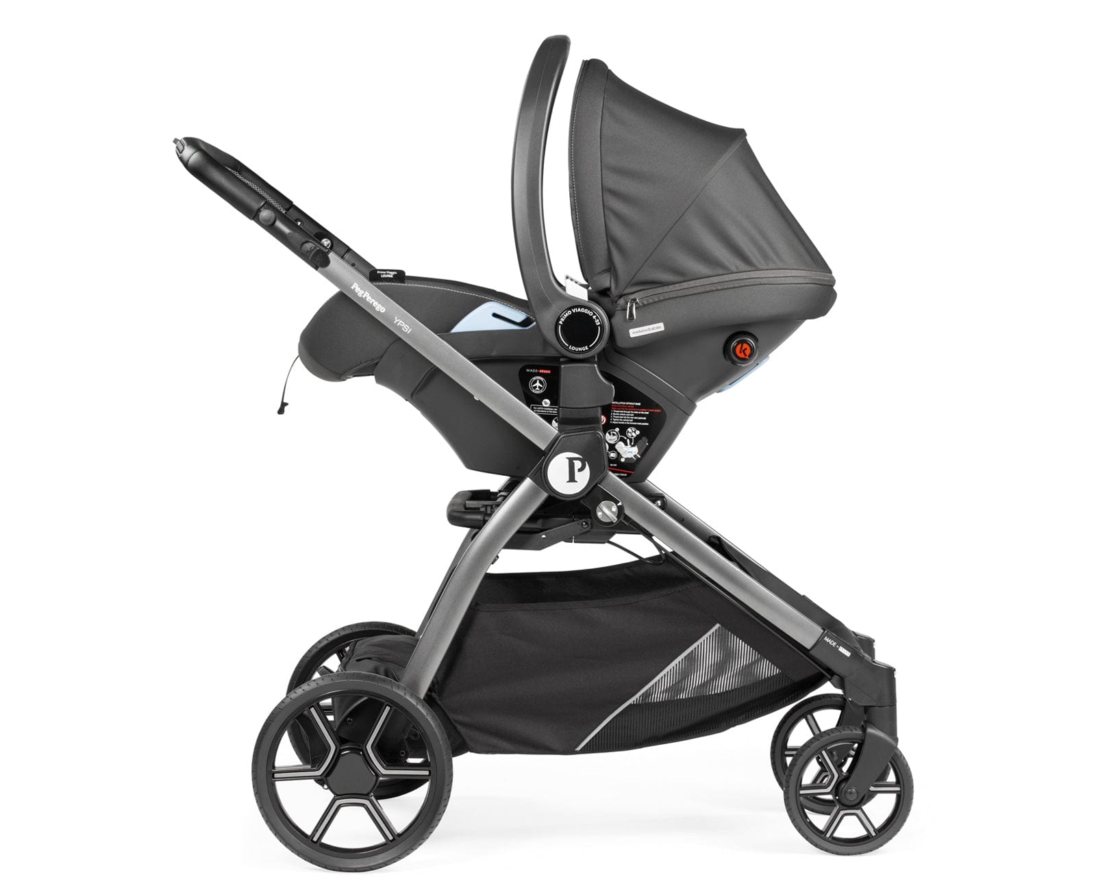 Peg Perego YPSI Travel System Stroller and Car Seat Combo - Lightweight, Compact for Easy Travel - Perfect for Newborns, Infants & Toddlers - Ideal for Airports, Shopping & Daily Outings