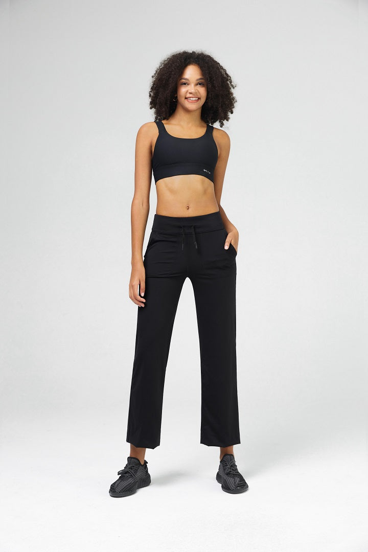 Saltum High-Waist Straight-Leg Pants for Women - Office to Yoga Stretch Work Pants - Comfortable & Versatile for Work, Travel & Lounge