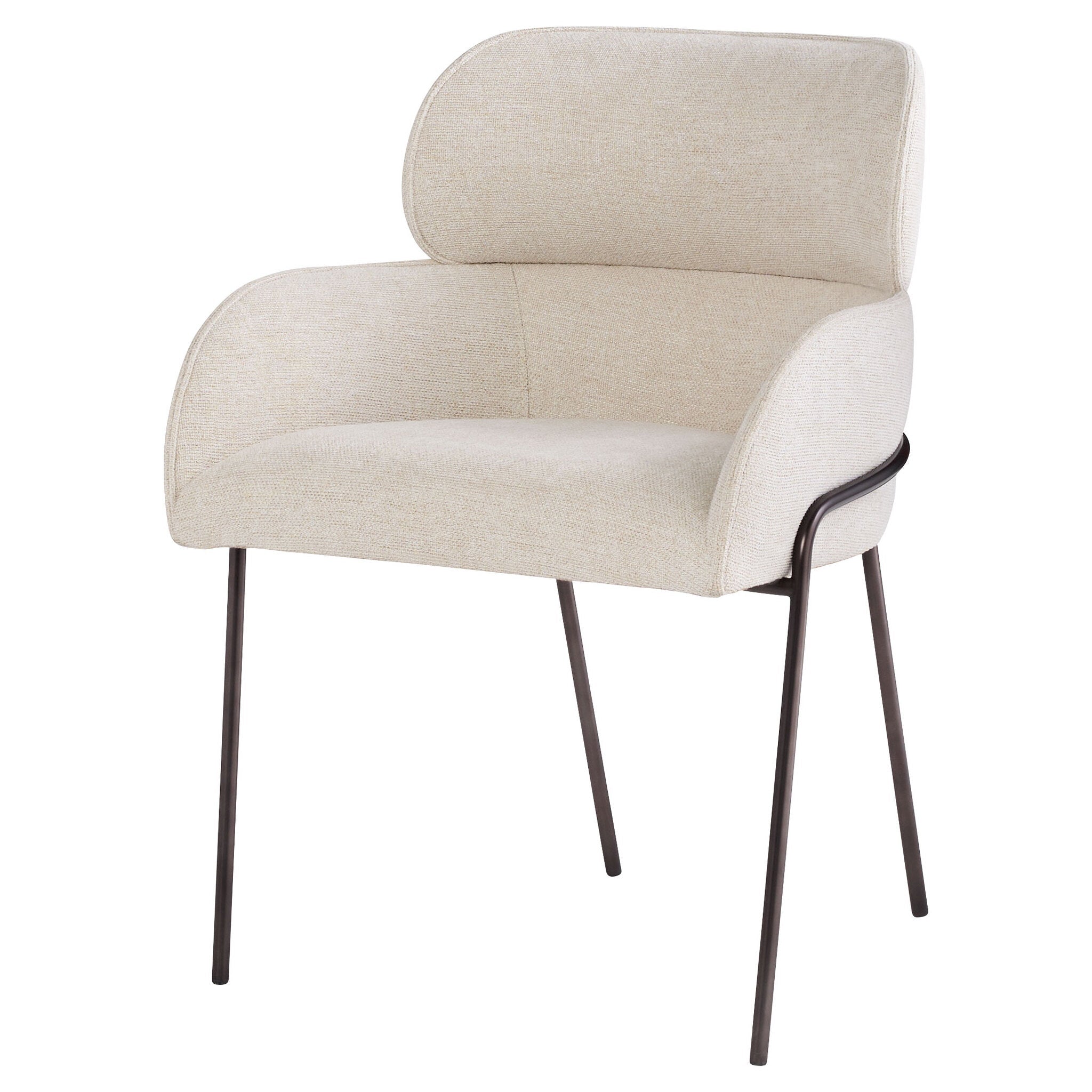 Cyan Design 11732 Julian Dining Chair - Onyx & Off White Upholstered Side Chair for Dining Room, Kitchen, or Office - Comfortable Modern Seating Furniture