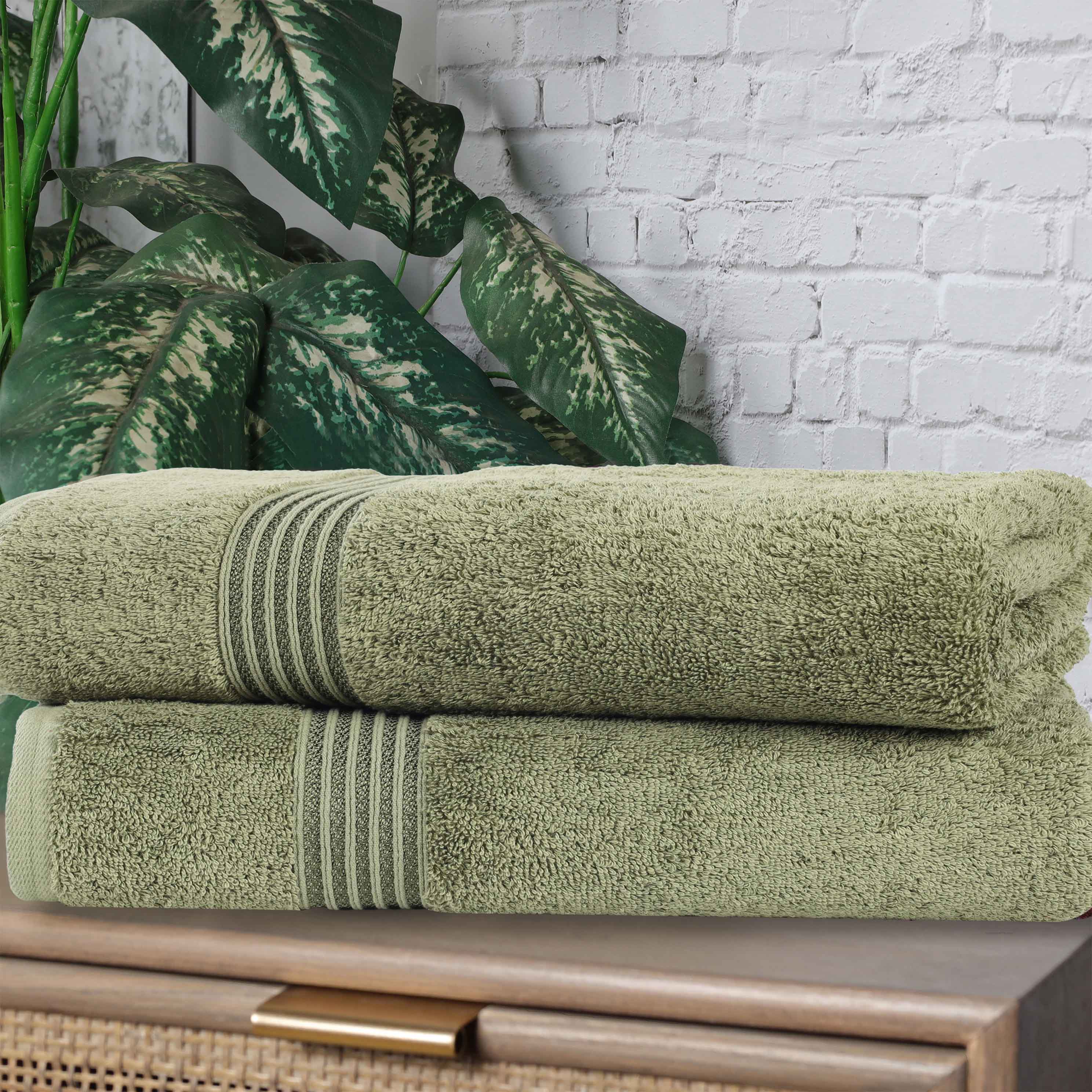 Premium Egyptian Cotton Bath Towel Set of 2 - Ultra Soft & Highly Absorbent Luxury Bath Sheets for Spa, Hotel & Home Use