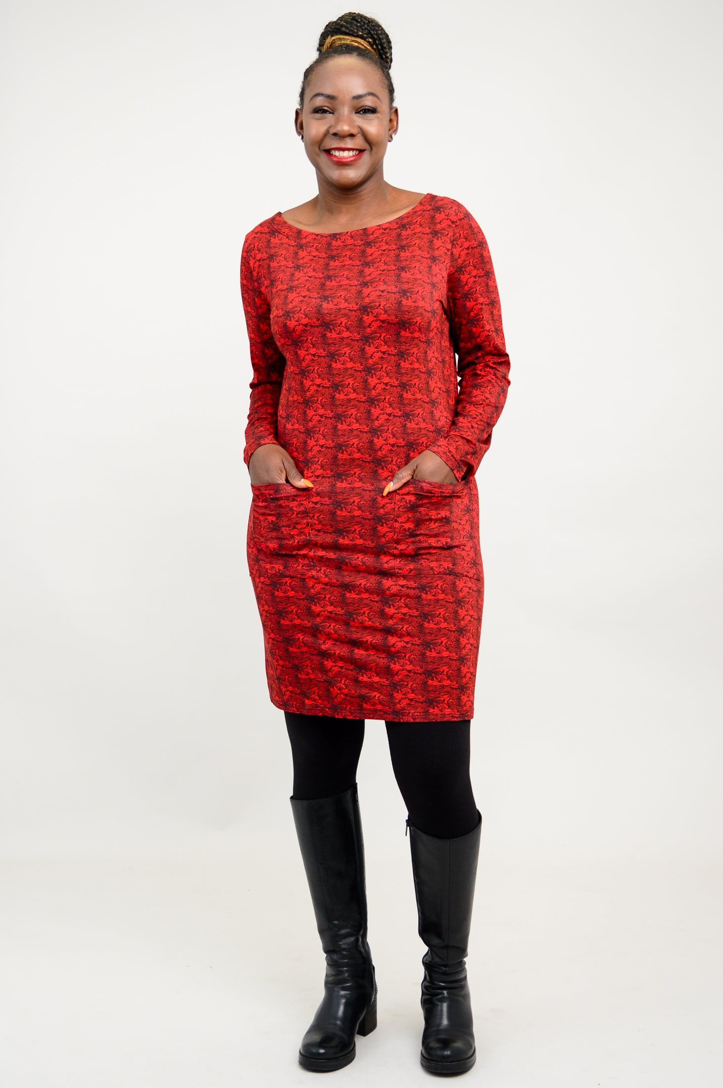 Lola Long Sleeve Dress - Soft Bamboo Fabric for Women | Intro Vision Collection | Perfect for Office Wear, Date Night & Fall Layering