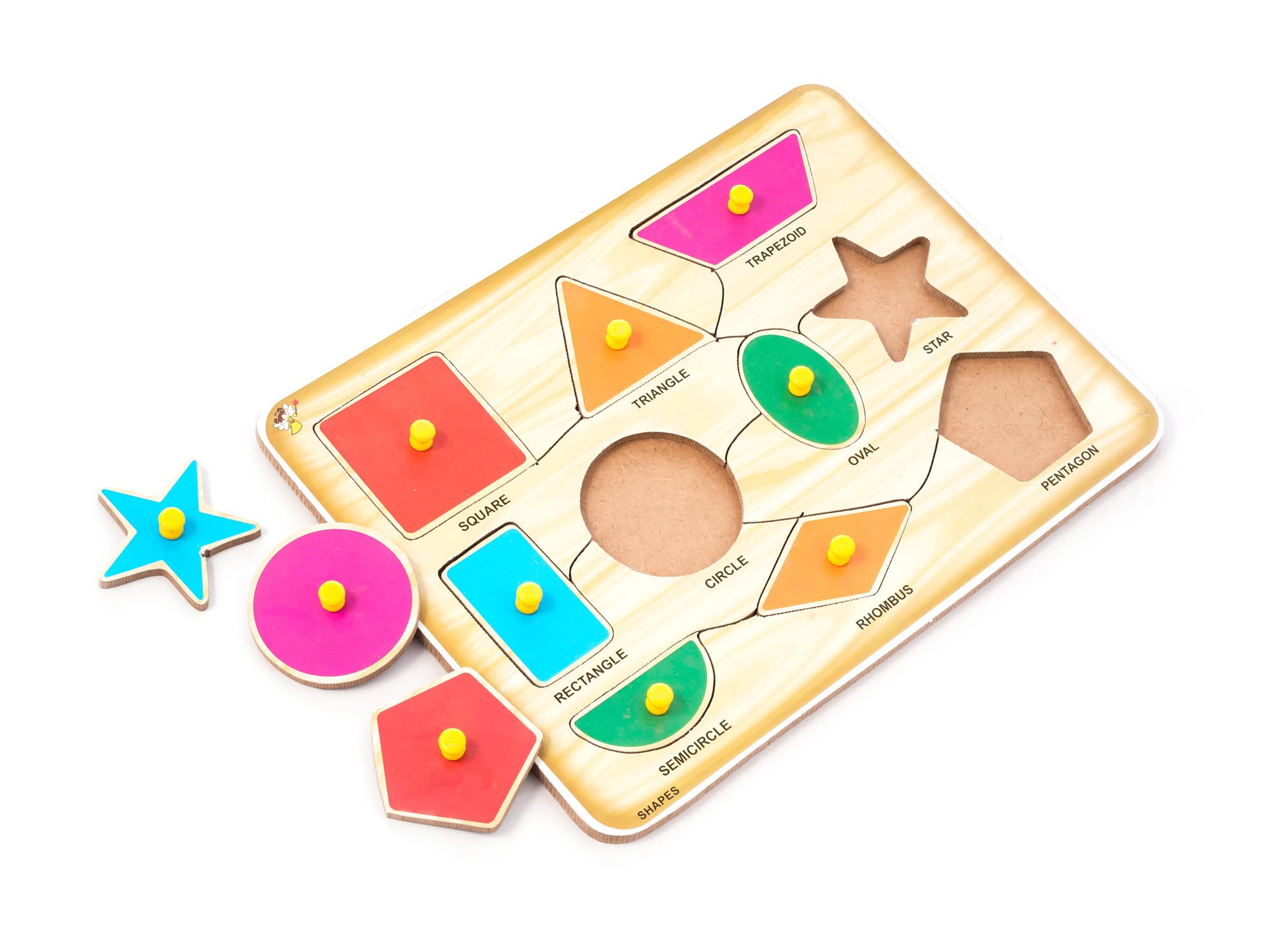 EL FIGO Wooden Puzzles for Kids - Educational Learning Toys with Shapes, Fruits, Vegetables & Body Parts - Montessori Toddler Puzzle Game for Early Childhood Development - Perfect for Homeschooling, Preschool & Kindergarten Classroom Activities
