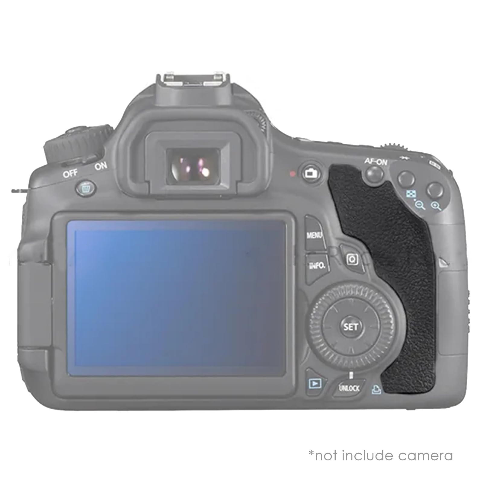 Replacement Camera PU Grip Cover for Canon 60D - Self Adhesive Decorative Skin, Easy to Install Handle Grip Protector (Perfect for Travel Photography, Vlogging & Camera Protection)