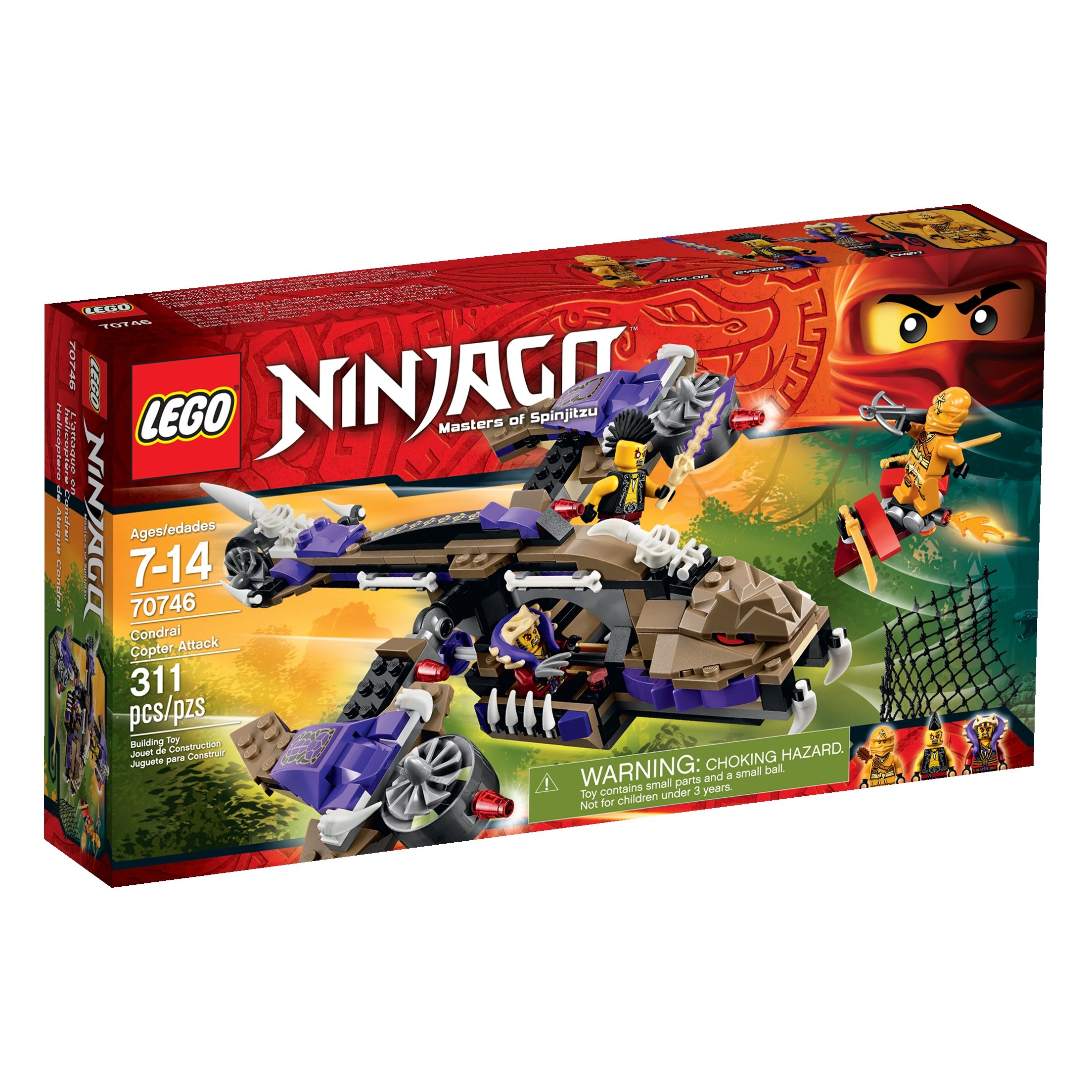 LEGO Ninjago Condrai Copter Attack Building Set - Ninja Air Battle Toy for Kids Ages 7-12 | Perfect for Creative Play, Birthday Gifts & Collectors
