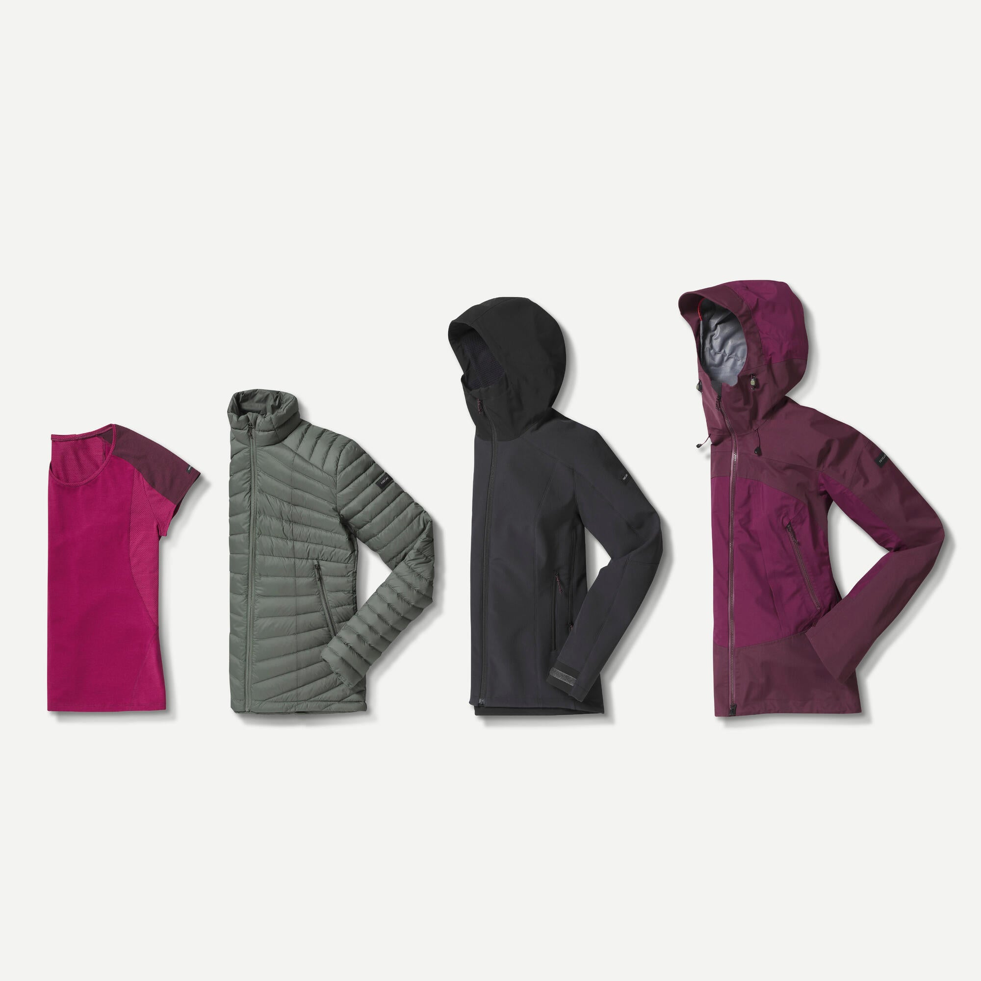 Forclaz Women's MT500 Windproof Warm Softshell Jacket - Lightweight Hiking & Outdoor Activities