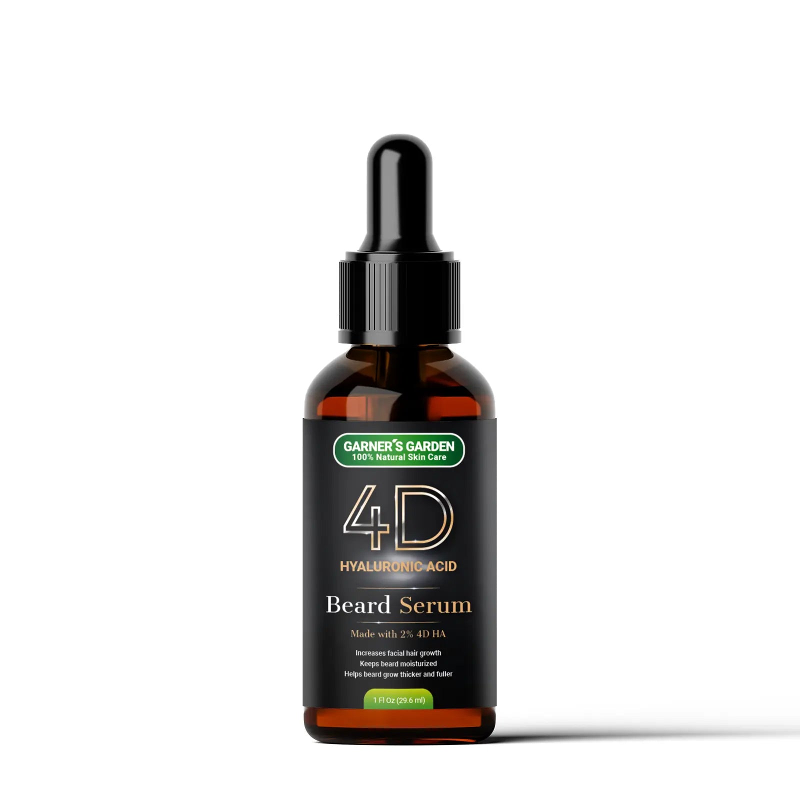 4D Hyaluronic Acid Beard Serum for Men - Hydrating & Growth Formula - Best for Dry, Itchy & Patchy Beards - Use Daily for Soft, Thicker & Fuller Facial Hair