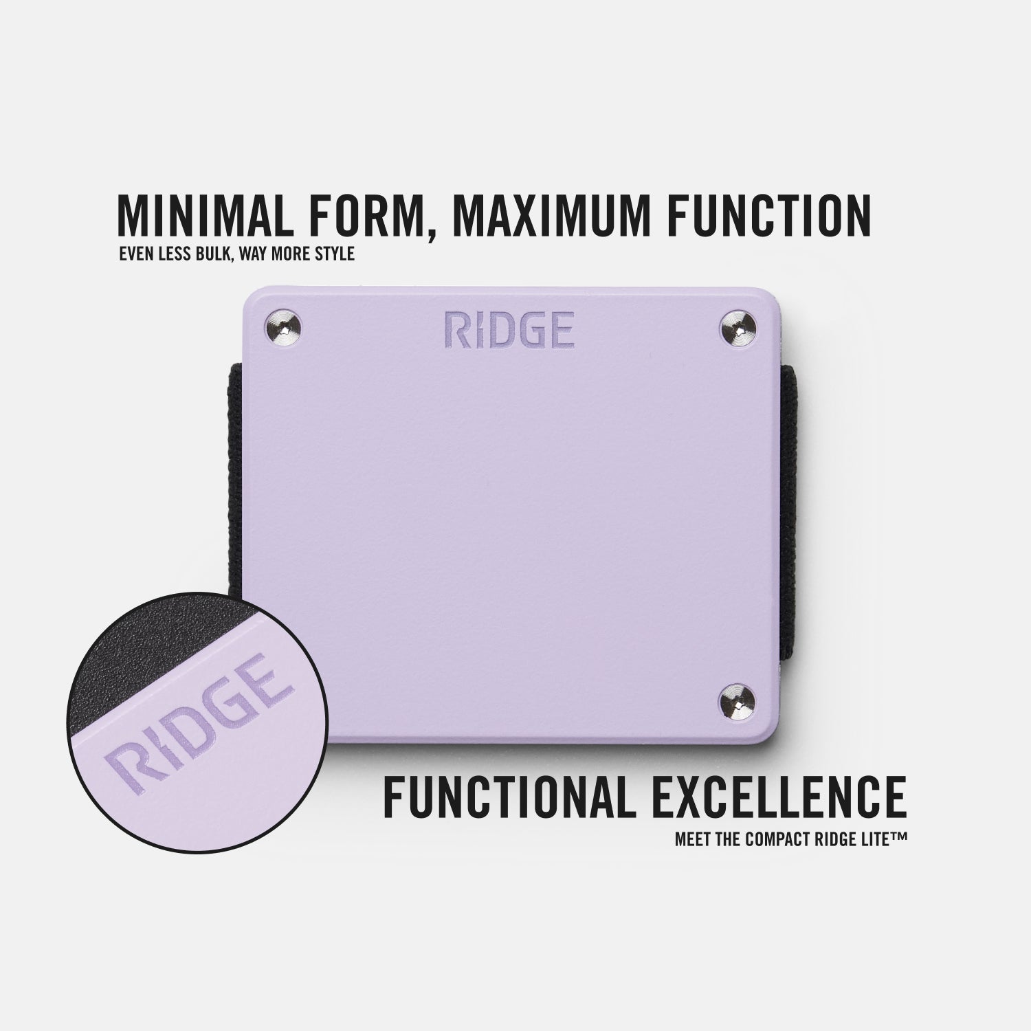 Ridge Lite Wallet - Slim Minimalist RFID Blocking Front Pocket Wallet for Men - Perfect for Travel, Gym & Everyday Carry (Lavender)